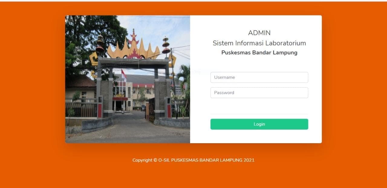 O-SIL (Orange-Sistem Informasi Laboratorium) Puskesmas Bandar Lampung